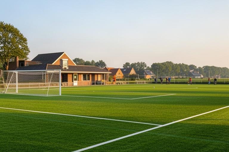 Voetbalveld bij een lokale sportvereniging in het Land van Maas en Waal